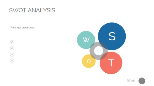 圆形拼接花朵SWOT分析PPT