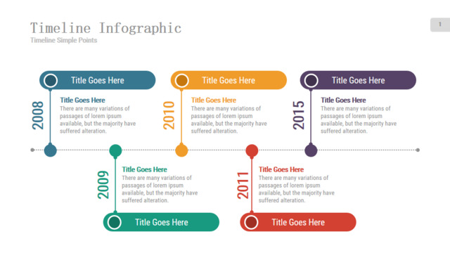多彩对话框递进关系时间轴PPT