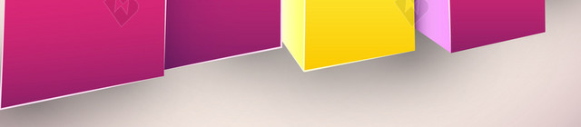 紫黄色立体柱体背景图