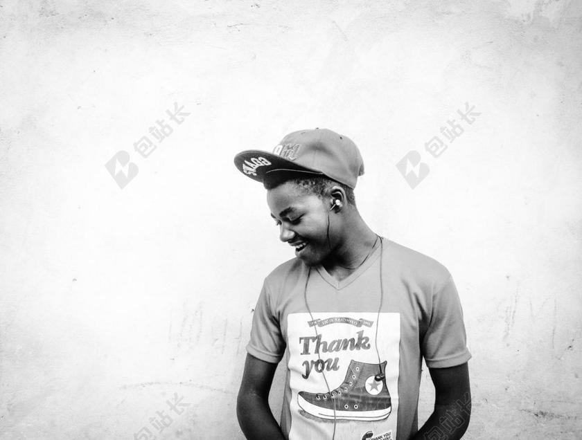 非洲 - 种族 - 黑色 - 黑白 - 男孩