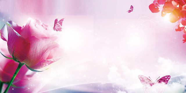微距放大玫瑰38妇女节女神节活动促销紫色海报背景