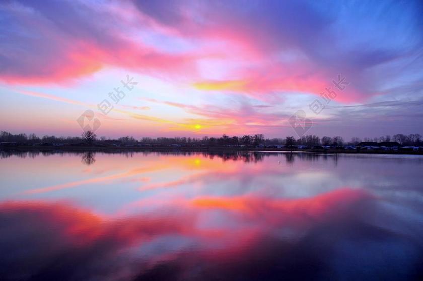 广告时尚夕阳下的美丽剪影背景图片