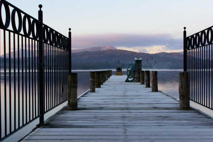户外自然景观桥梁旅游度假码头背景图片