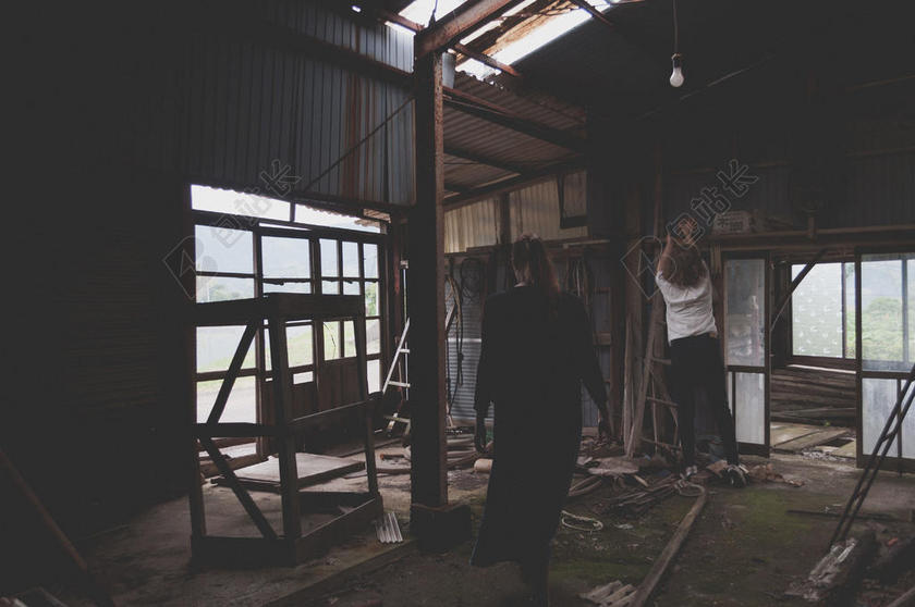 建筑简约装修现场背景图片