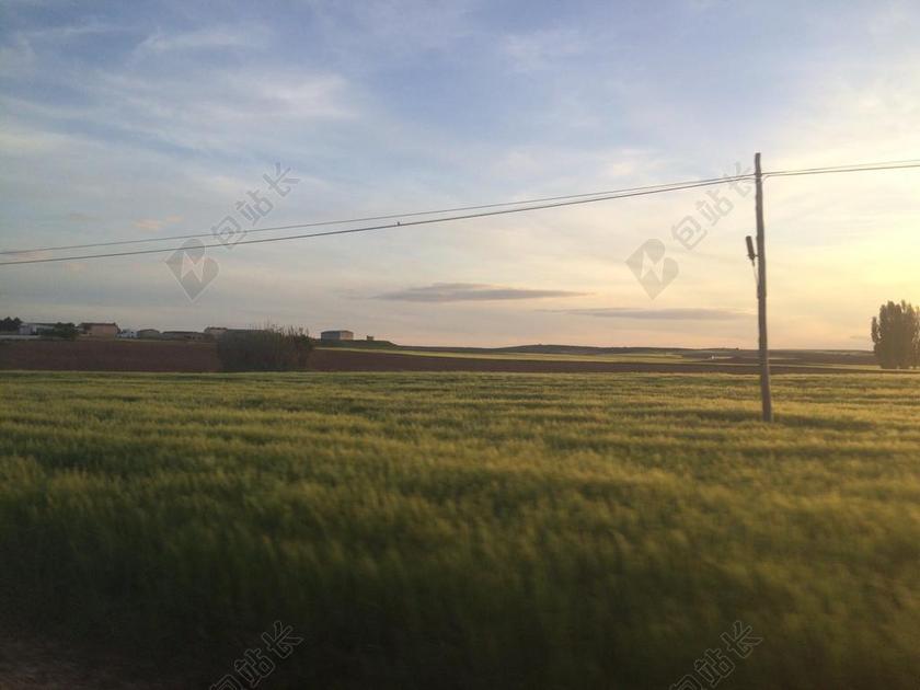 自然农村景色背景图片