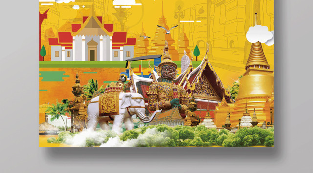 过年旅游春节旅游泰国游泰国之旅宣传海报