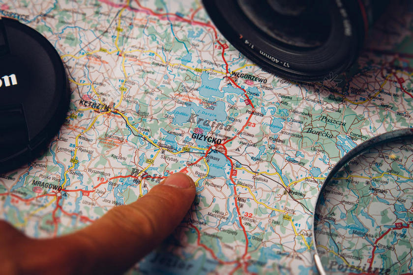 地图导向指引相机背景图片