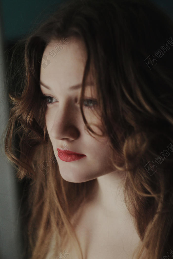 美丽的女孩眼睛时尚人物特写少女背景图片