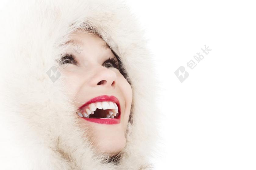 白色人物欢乐大小的戴帽子女孩面部近照女孩摄影背景图片