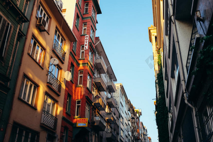 现代城市建筑居民楼都市背景图片