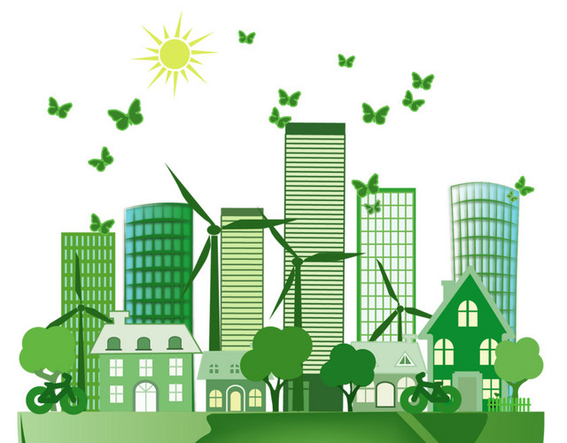 环保绿色保护地球新能源城市素材