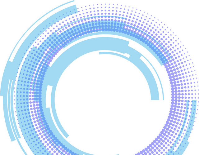 蓝色圆圈标题框商务报告线条圆形边框科技圆素材