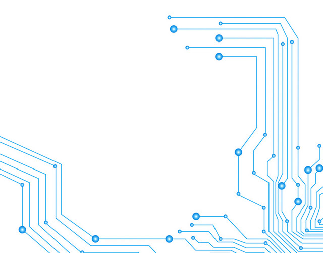 蓝色电脑线路科技线条设计素材