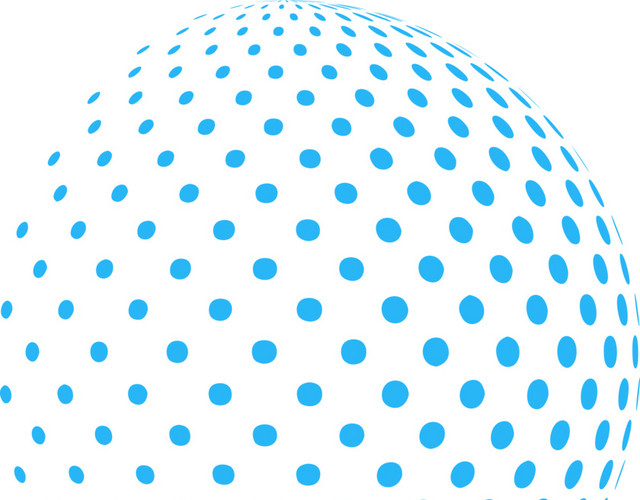 蓝色圆点圆形设计素材
