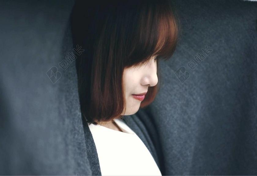 人物神秘麻布女孩摄影摆拍人物背景图片