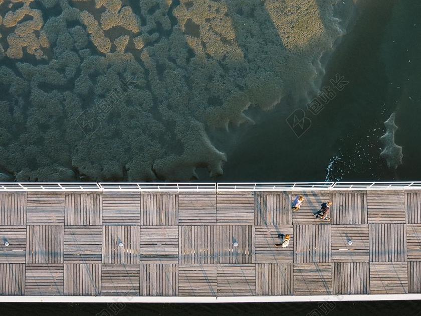 桥 - 行人天桥 - 码头 - 着陆 - 阶段 - 大海