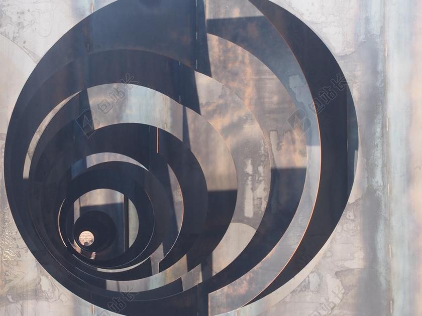 迷宫 错觉 孔 金属 灰色