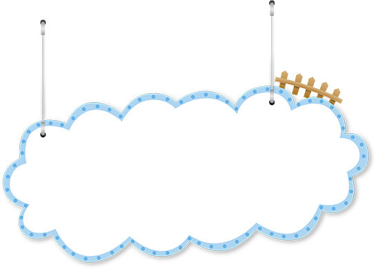 对话气泡 标题 云朵 栅栏 展牌