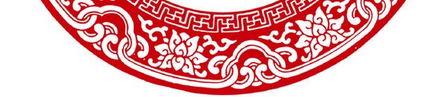 中式中国风红色圆环边框新年回形纹花纹古风圆形框PNG春节PNG素材回纹圆古风套图