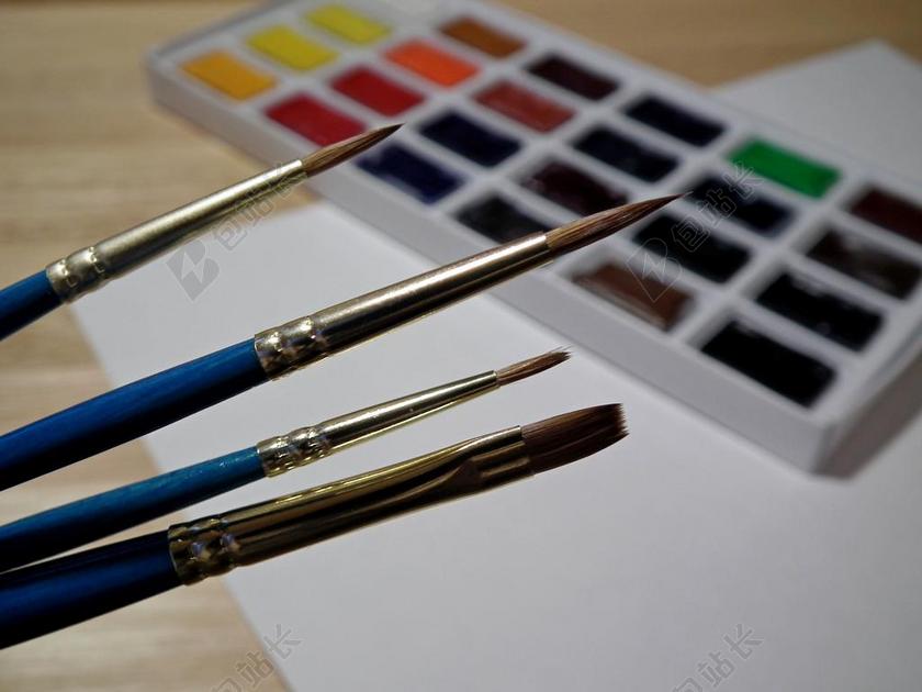 文具彩绘勾勒画笔背景图片