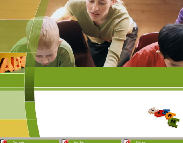 绿色背景儿童教育—儿童PPT模板