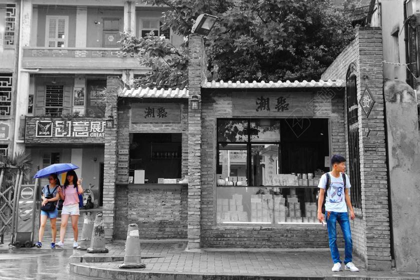 人特写街头的行人背景图片