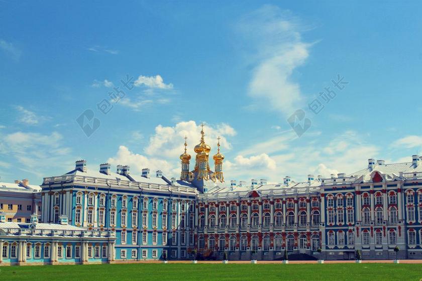 俄罗斯 在俄罗斯圣彼得堡 教堂 天空