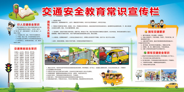 交通安全教育常识宣传栏展板设计