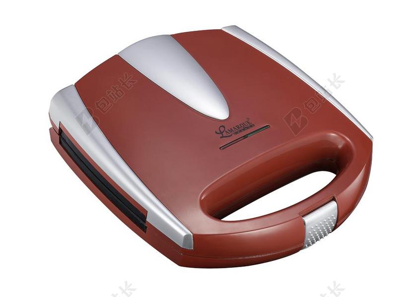 红色厨房家用小电器面包机早餐方便宣传图片