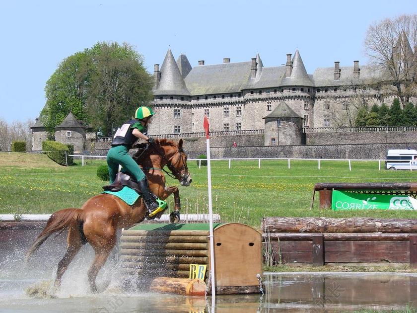 骑马 马 三项赛 交叉 城堡 蓬巴杜夫人 障碍 福特 河