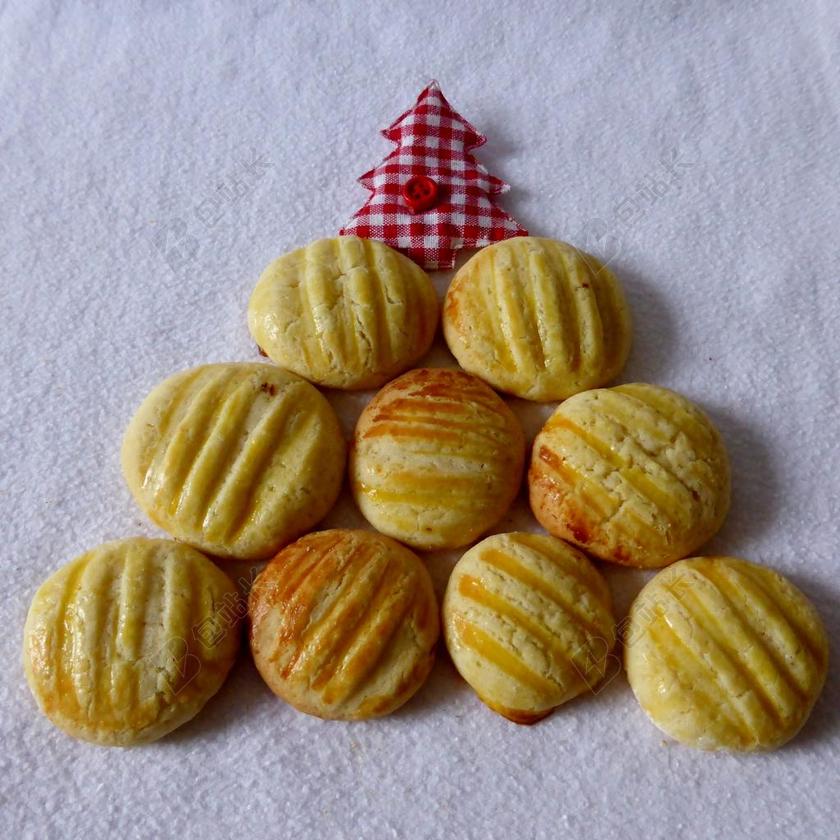 美食烘培黄油小饼干圣诞节小点心可爱背景图片