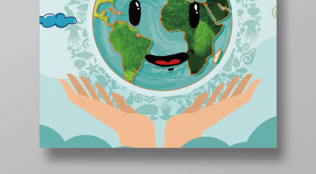 保护水资源世界水日节约用水绿色公益海报