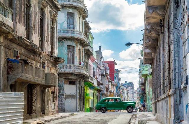 哈瓦那 古巴 城市 建筑物 车 自动 老 古董 市容 结构