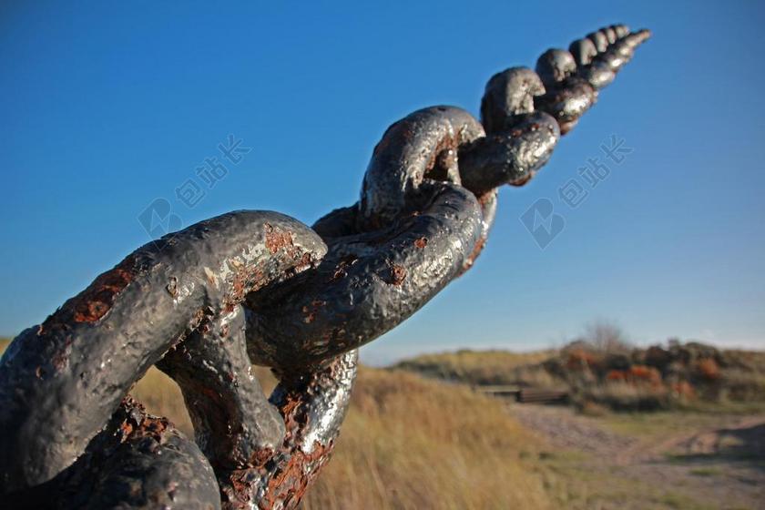 链 链链接 铁 生锈 链条 连接 锚链 成员 大 金属