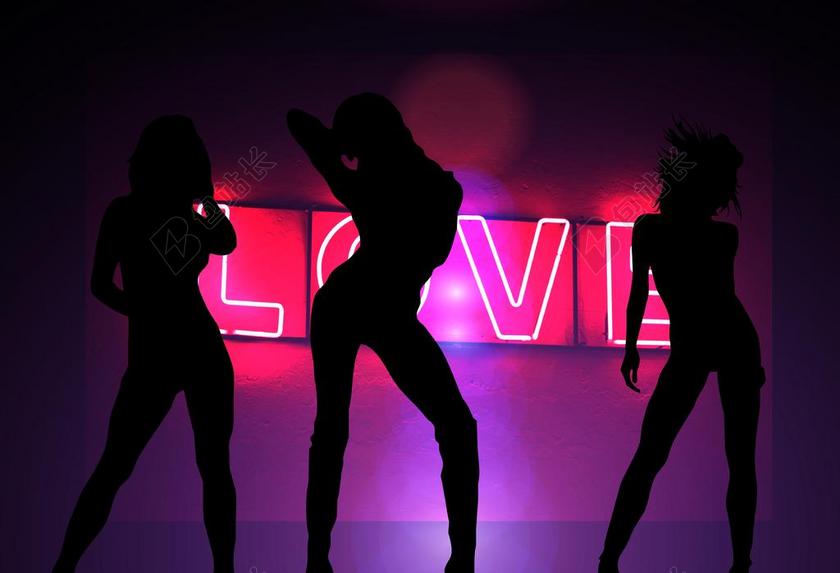 爱情 女孩 性感 构成 女子 剪影 情色 红灯 红灯区