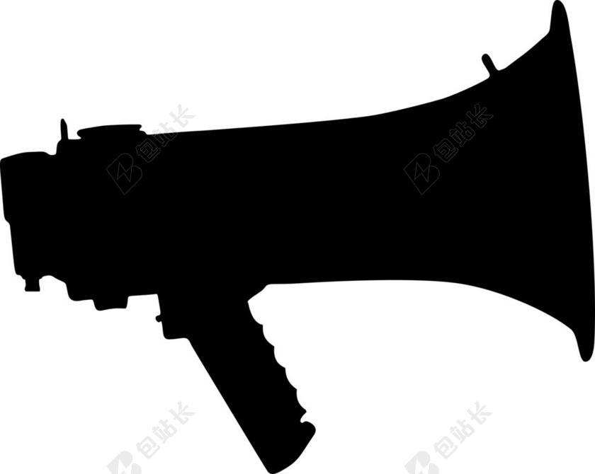 黑色图案经典黑色喇叭卡通照片喇叭图案背景图片