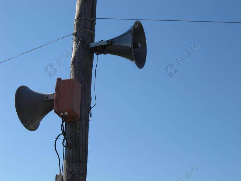 蓝色金融商务话筒乡村广播背景图片