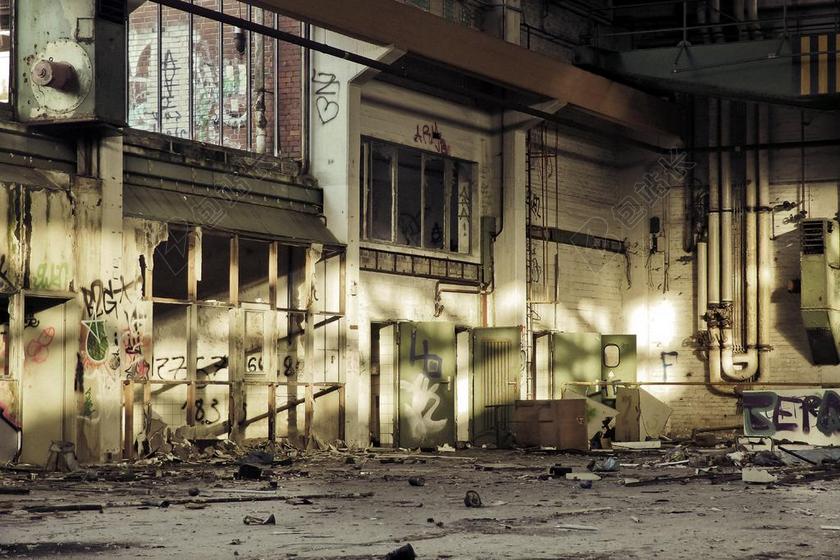 黑色建筑怀旧现代感工业场所背景图片