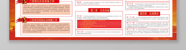 工地宣传栏红色安全生产月安全意识宣传展板