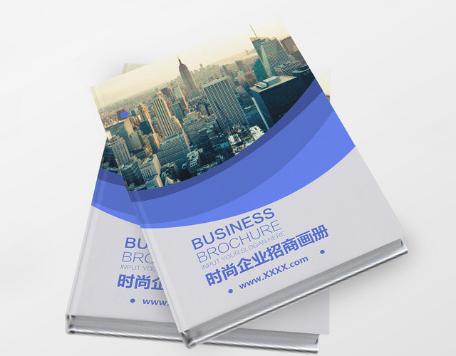 蓝色商务风招商画册企业公司介绍招商画册整套