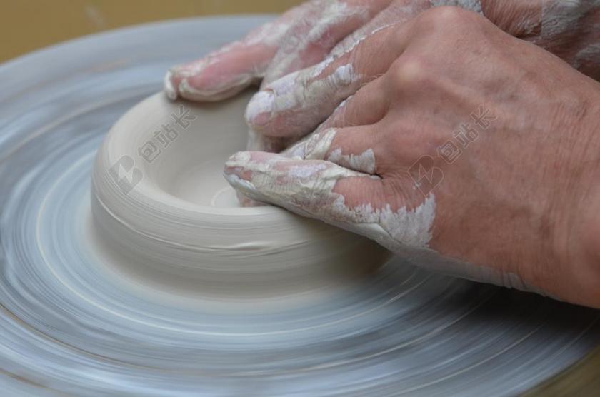 陶艺工艺陶瓷工作背景图片