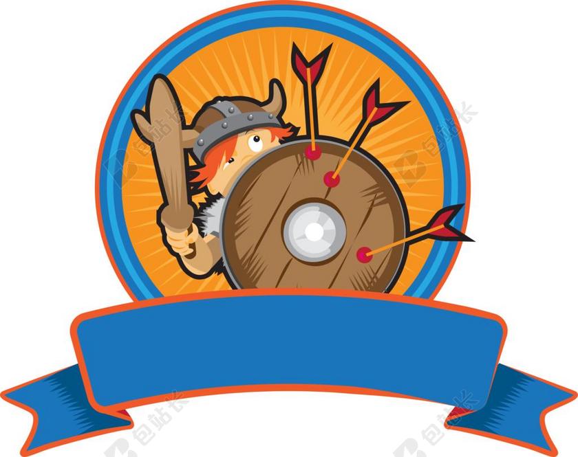 广告创意战士徽章背景图片