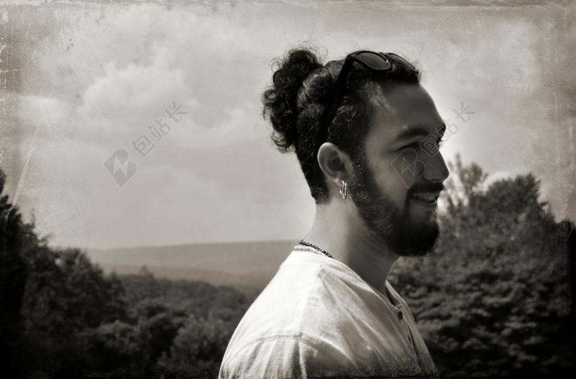 摄影复古爵士乐男子背景图片