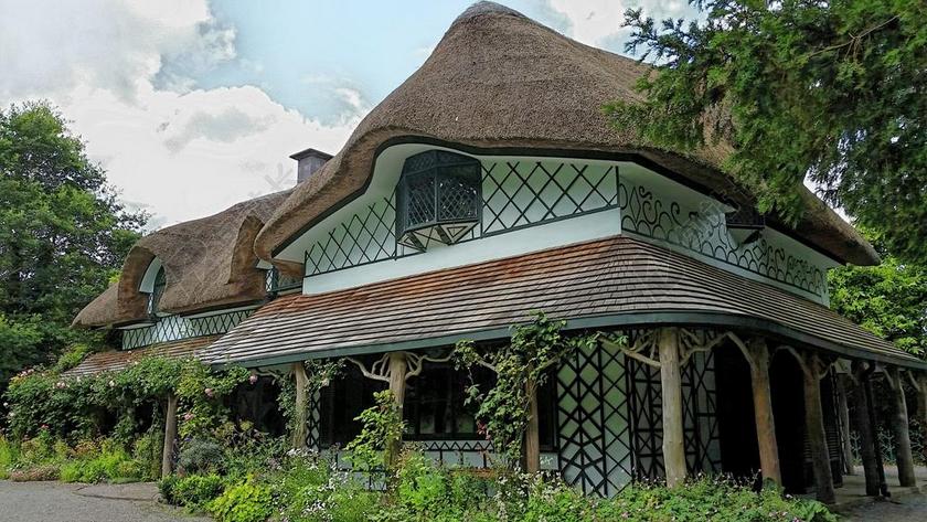 茅草 爱尔兰 房子 草堂 山寨 爱尔兰语 传统的 屋顶