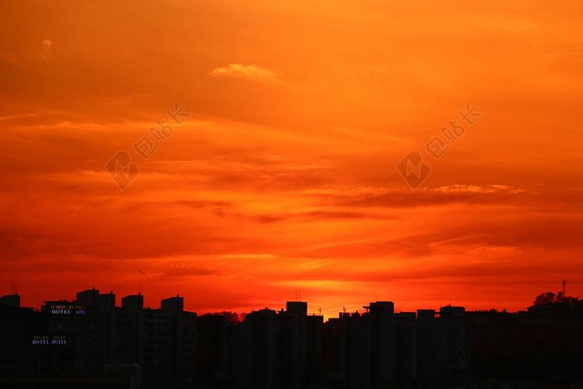 发光 生活 公寓 海 在晚上 日落 日出 红色 一天 心情