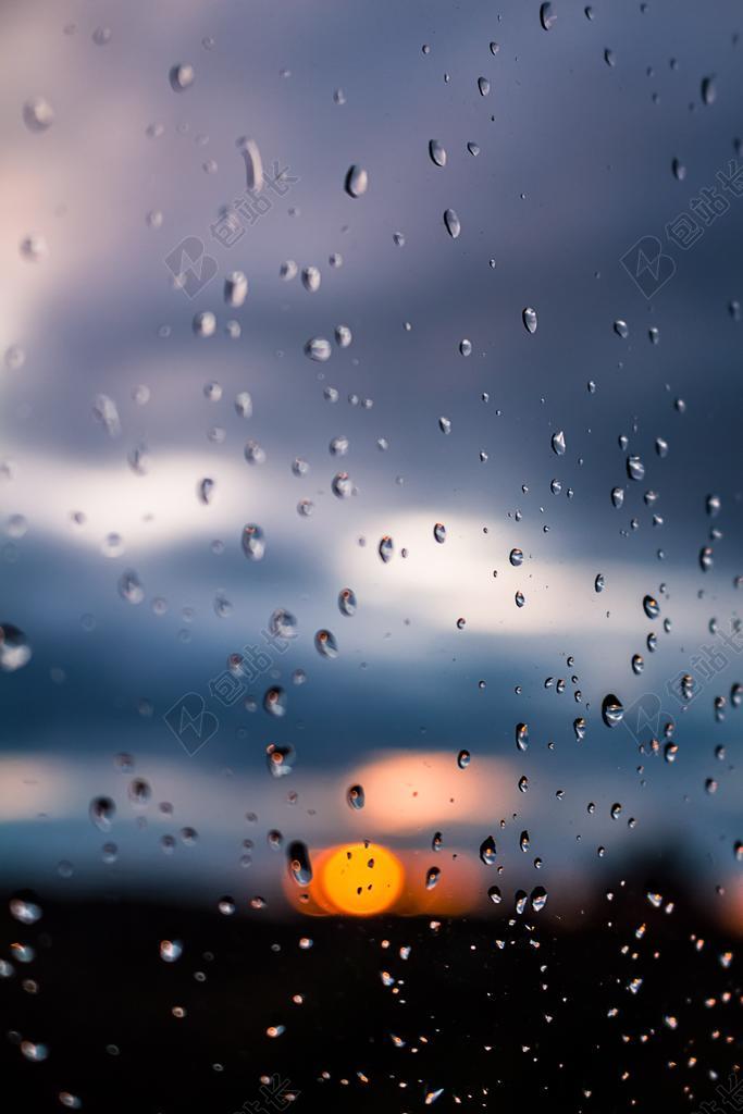 雨 太阳 窗口 雨滴 天空 暴雨 心情 晚上