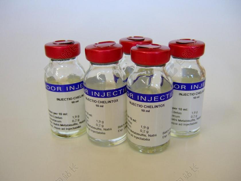 彩色医学专业几个小小的玻璃瓶药剂治疗药品背景图片