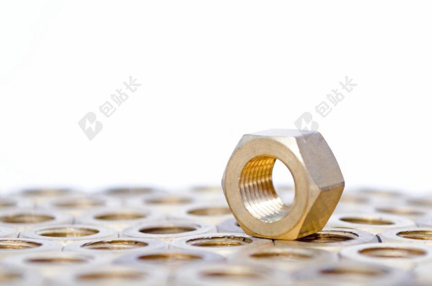 广告清新金属螺母背景图片