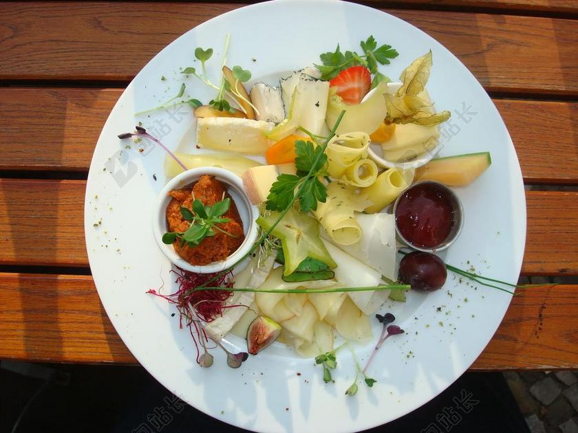 餐饮唯美丰盛的早餐背景图片