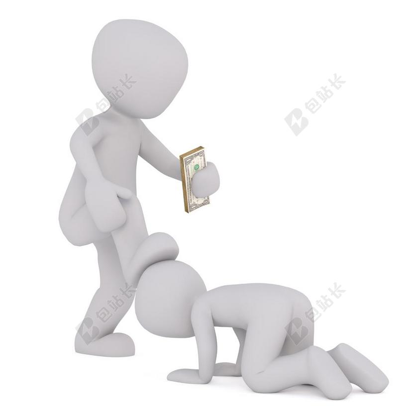 摄影3D人偶臣服背景图片